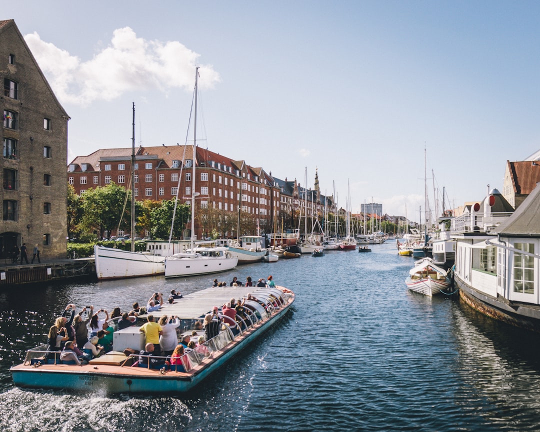 A tourist boat cruising the canals of Copenhagen